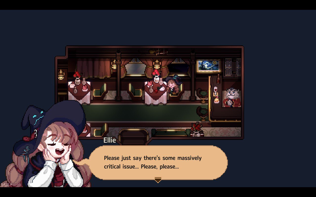 Ellie audibly hopes a train suffers a critical issue.